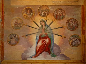 Una variazione sulle Gioie (e Dolori) della Vergine Maria: Annunciazione, Fuga in Egitto, Presentazione, Via Crucis, Crocifissione, Deposizione, Sepoltura